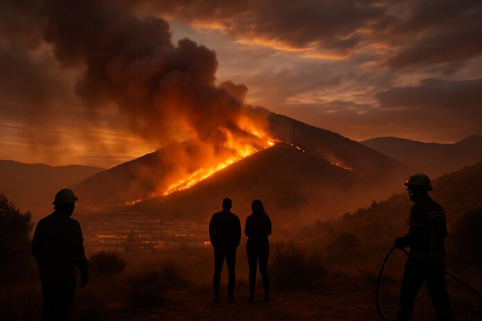 2026-07-27-yale360-weather-whiplash-helped-fuel-the-wildfires-in-france-and-spa 프랑스와 스페인에서 발생한 산불을 연상시키는 유럽 지중해 산림 화재와 연기 기둥