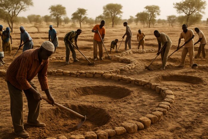 2026-08-03-foodtank-agroecology-pays-off-report-highlights-major-gains-for-burki 부르키나파소 동부에서 자이와 하프문 등 농생태학적 물관리 기법을 적용하는 소농의 밭