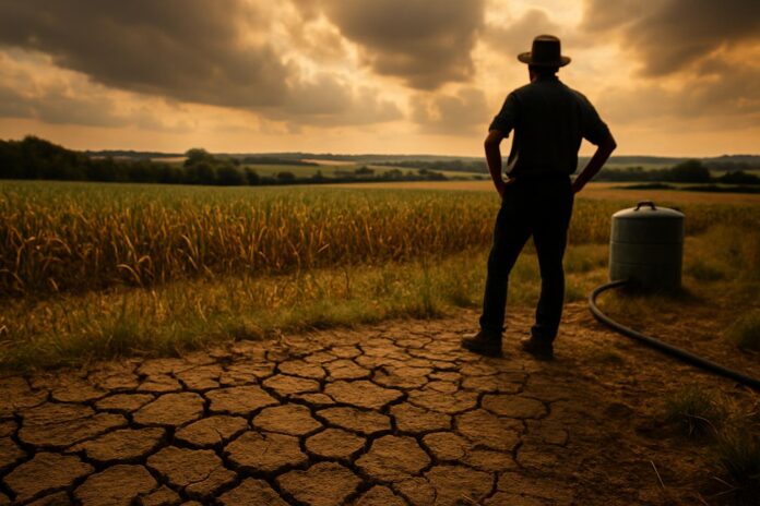 2026-10-17-plantbased-most-uk-farmers-say-uncertainty-over-extreme-weather-is-harm 극한 기상 불확실성으로 가뭄과 폭염에 노출된 영국 농지 풍경